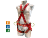 Harness positioning rise and fall with belt